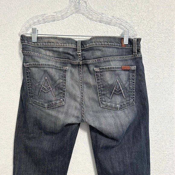 7 For All Mankind Jeans Men’s Size 34 A Pocket Boot Pants 100% Cotton Blue Denim - Picture 5 of 15